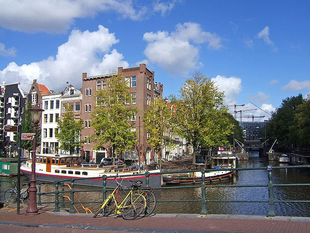 Amsterdam canal and canal houses